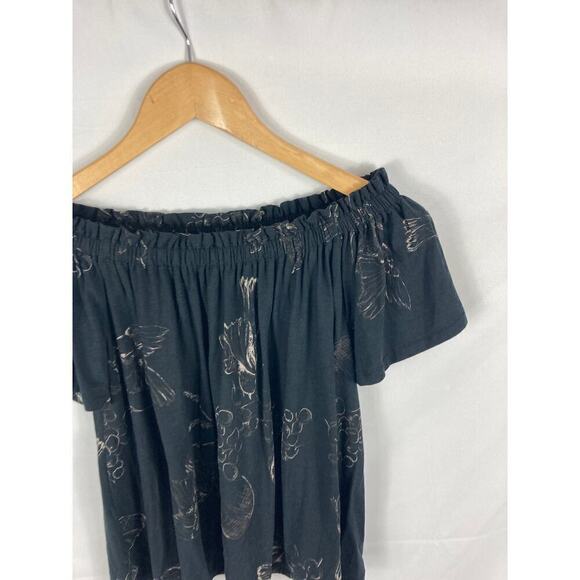 Aritzia Wilfred Off Shoulder Floral Print Blouse Size XXS - Picture 2 of 5